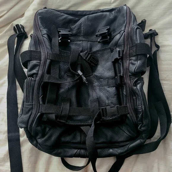 louis vuitton backpack monogram montsouris LOUIS VUITTON Montsouris NM PM Monogram Canvas Backpack Black